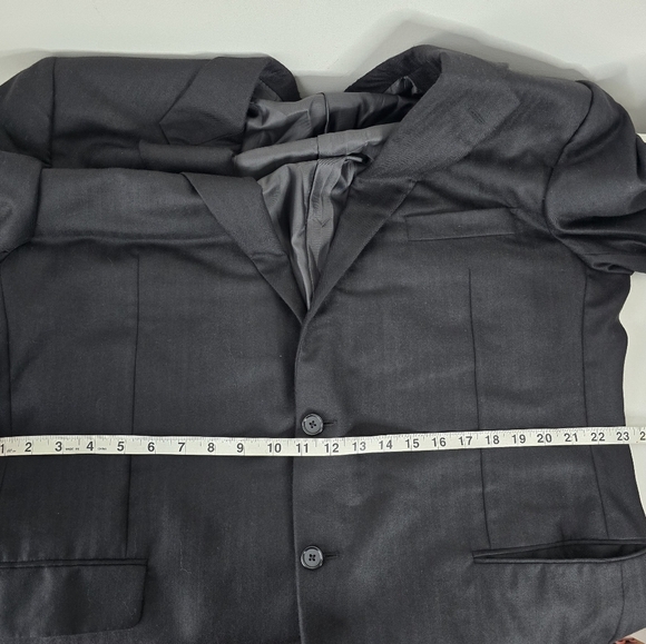 Hickey Freeman Addison Dark Gray Cashmere Silk Sport Coat 46L Careerwear Office - Picture 15 of 15
